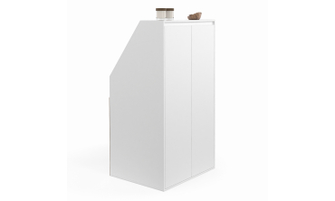 Armoire sous pente Tom 2 portes blanches