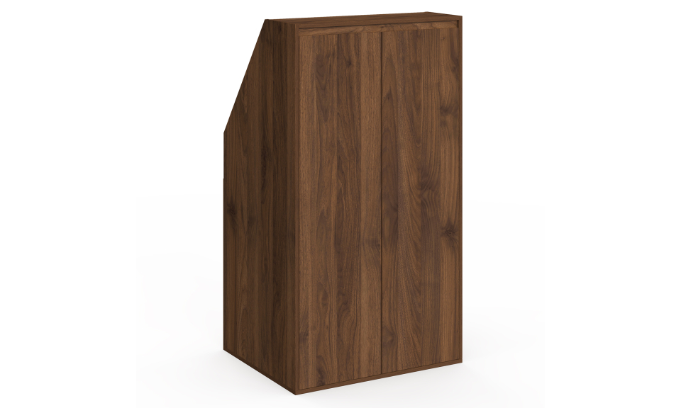 Armoire sous pente Tom 2 portes effet noyer