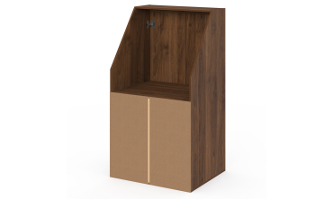 Armoire sous pente Tom 2 portes effet noyer