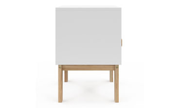 Table de chevet enfant Bella effet hêtre et blanc