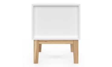 Table de chevet enfant Bella effet hêtre et blanc