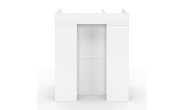 Commode à langer Aurore 3 tiroirs effet hêtre et blanc