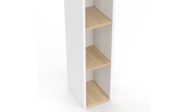 Commode à langer Aurore 3 tiroirs effet hêtre et blanc