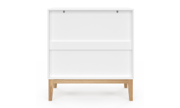 Commode enfant Bella 3 tiroirs effet hêtre et blanc