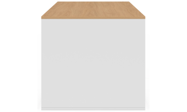 Table basse Uma relevable 2 tiroirs bois et blanc