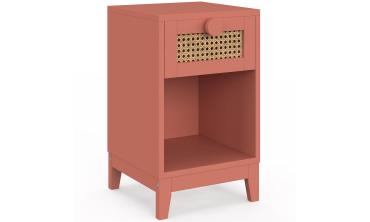 Table de chevet enfant Adèle cannage et vieux rose