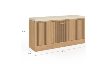Banc d'entrée Faustine range chaussures