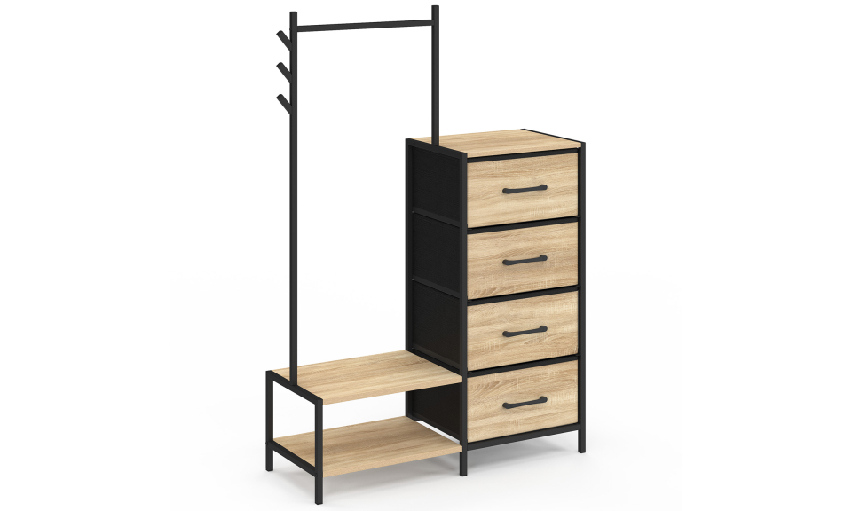 Commode penderie Iris 4 tiroirs