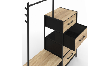 Commode penderie Iris 4 tiroirs