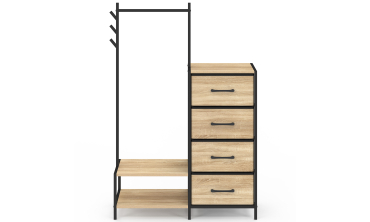 Commode penderie Iris 4 tiroirs