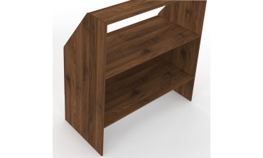 Etagère de rangement sous pente Jeanne effet noyer