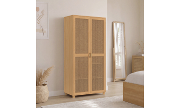 Armoire Eve 2 portes cannage
