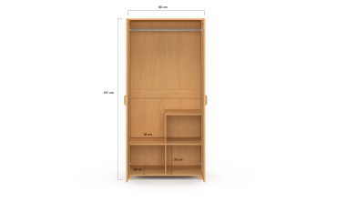 Armoire Eve 2 portes cannage