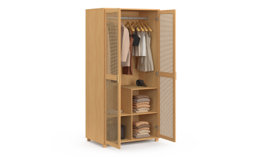 Armoire Eve 2 portes cannage