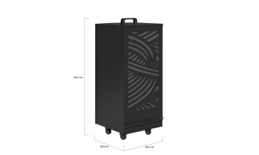 Réservoir à granules et pellets noir à motifs 55kg