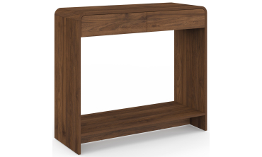 Console Cassia 2 tiroirs effet noyer