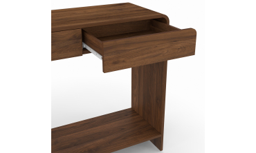 Console Cassia 2 tiroirs effet noyer