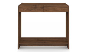 Console Cassia 2 tiroirs effet noyer