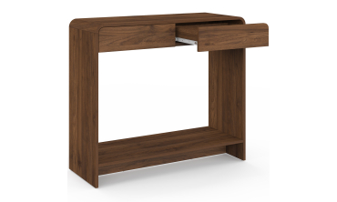 Console Cassia 2 tiroirs effet noyer