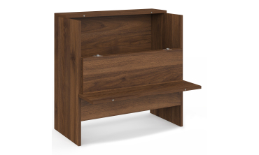 Table d'appoint mini bar Faustine lattes effet noyer