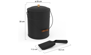 Seau à cendres 15kg