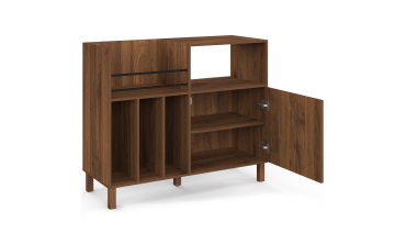 Meuble vinyle Faustine lattes effet noyer 90cm