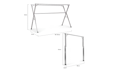 Etendoir à linge XXL pliable et extensible