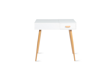 Coiffeuse-bureau 2 en 1 Serena avec miroir rabattable
