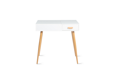 Coiffeuse-bureau 2 en 1 Serena avec miroir rabattable