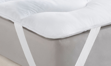 Surmatelas 1000GSM plumes d'oie anti acariens 80x200cm