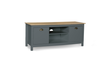 Meuble TV Ninon bois et gris L113cm
