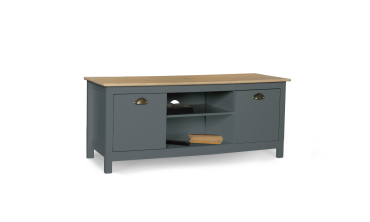 Meuble TV Ninon bois et gris L113cm