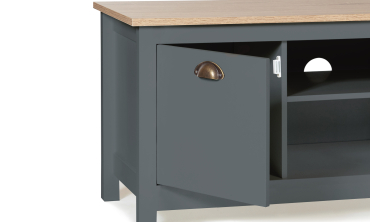 Meuble TV Ninon bois et gris L113cm