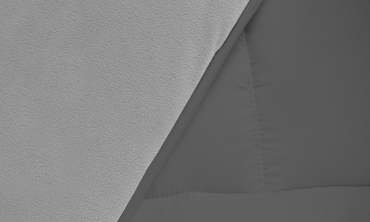Couette extra chaude réversible gris clair et foncé 200x200cm - polyester 400 g/m2