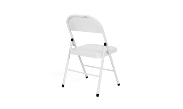 Chaises pliantes Lucy en métal blanc - Lot de 2