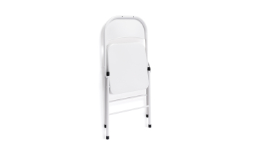Chaises pliantes Lucy en métal blanc - Lot de 2