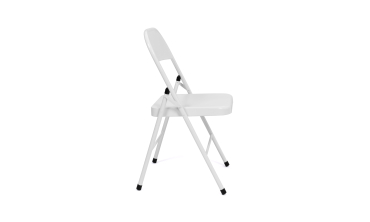 Chaises pliantes Lucy en métal blanc - Lot de 2