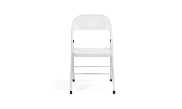 Chaises pliantes Lucy en métal blanc - Lot de 2