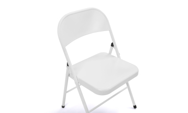 Chaises pliantes Lucy en métal blanc - Lot de 2