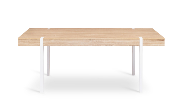 Table à manger Hudson bois et blanc 200cm