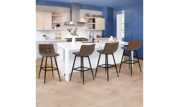 Tabourets de bar Irina simili marron - lot de 4