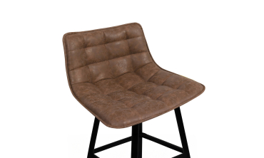 Tabourets de bar Irina simili marron - lot de 4