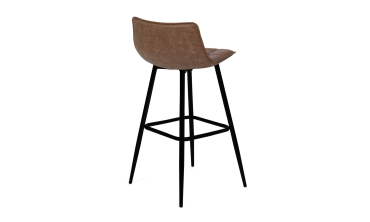 Tabourets de bar Irina simili marron - lot de 4