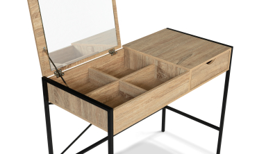 Coiffeuse Alana miroir rabattable avec tabouret
