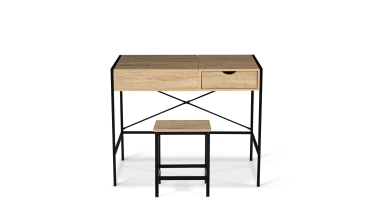 Coiffeuse Alana miroir rabattable avec tabouret
