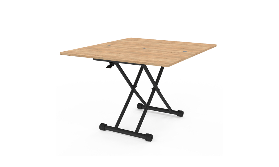 Table basse dinatoire Tribeca hauteur ajustable effet bois