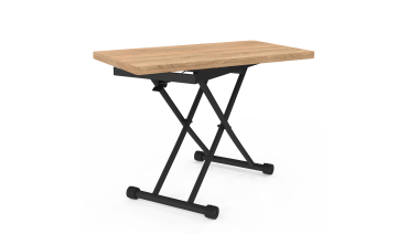 Table basse dinatoire Tribeca hauteur ajustable effet bois