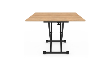 Table basse dinatoire Tribeca hauteur ajustable effet bois