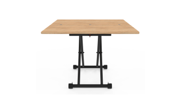 Table basse dinatoire Tribeca hauteur ajustable effet bois