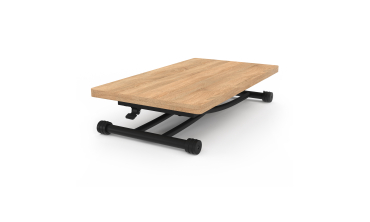 Table basse dinatoire Tribeca hauteur ajustable effet bois